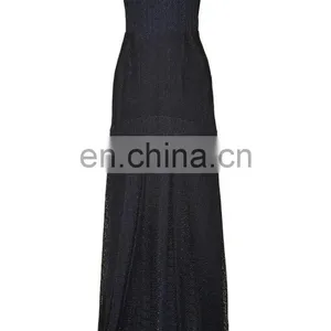Wholesale New Fashion Women Clothes Long Evening Party Wear Gown Black Crochet Sexy Evening Gown Dress thumbnail-2
