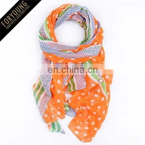 Fashion Polka Dot Printed Scarf thumbnail-1