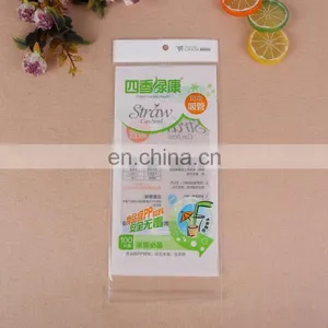 Custom Logo Design Printing Low Price Customized Printing Self Adhesive OPP/PVC/CPP Plastic Straws Packing Bags thumbnail-2