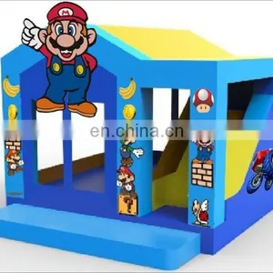 Manufacturer Super Mario Bouncy Castle With Slide, Mario Brother Inflatable Bouncy Slide Combo thumbnail-2