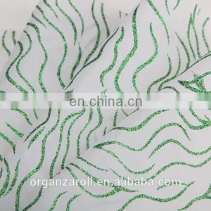 Beautiful Dress Design Grid Spraying Organza Fabric thumbnail-2