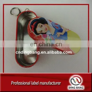 OEM High Quality Oval Shape And Carry On Type Custom Logo Printed Stock Cheap Metal Medicine Tin Box thumbnail-1
