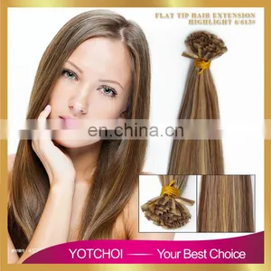 Hot Selling Double Drawn Thick Bottom 8a Grade Virgin Russian Hair u Tip Blond thumbnail-1
