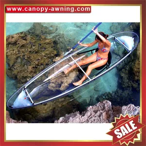Sea River Lake Ocean Crystal Polycarbonate Transparent Invisible pc Clear Fishing Sailing Boat Kayak Canoe for Sale thumbnail-2