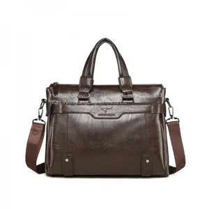 Stylish Hand-held Stiletto Bag Horizontal One-shoulder Bag Business Casual PU Leather Briefcase thumbnail-1