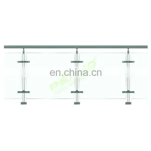 Modern House Stainless Steel 304 316 Terrace Glass Balustrade Balcony Plexiglass Railing Designs thumbnail-4