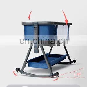 Multifunction Baby Crib Portable Bedside Sleeper Foldable Lightweight Bassinet thumbnail-4