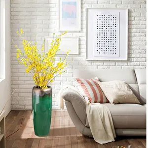 Simple Modern European Style Green Blue Different Size Ceramic Vase For Hotel Decor thumbnail-4