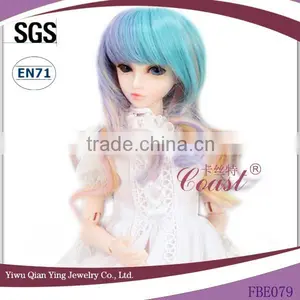 Colorful Beauty Long Loose Wavy Bjd Doll Wig thumbnail-1
