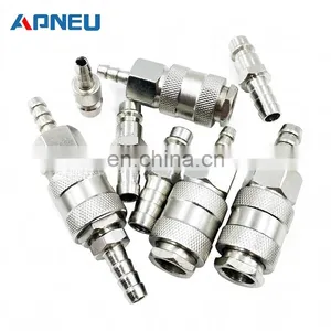 European Standard EU Euro Type Pneumatic Fitting Quick Coupling Connector Coupler For Air Compressor 6mm 8mm 10mm Hose Barb thumbnail-1
