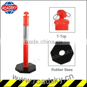 Red Road Warning Divider Breakaway Bollards thumbnail-1