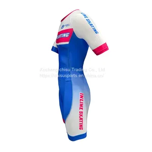 2022 Factory OEM ODM Excellent Quality Customized Inline Speed Skating Cut Resistant Suit Teamwear Custom Custom Speed Skating Suit Skin Suit Custom Speed Skating Suit thumbnail-1