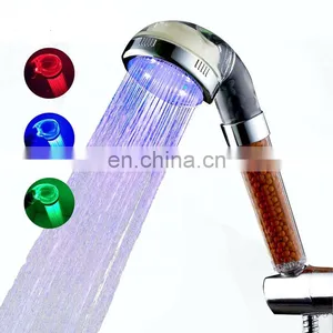 LED Shower Head Filter Showerhead Temperature Control LED Anion Colorful Bathroom Shower Handheld Shower thumbnail-4