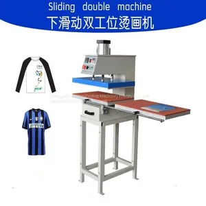 Pneumatic Printing Machine Double Station Slide Hot Stamping Machine Heat Transfer Machine Stamping Trademark Stamping Drill Printing Machine thumbnail-1