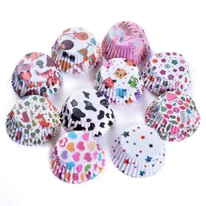 Food Safe Cupcake Liner Birthday Christmas Party Cupcake Case Muffin Baking Cup Cake Mold Holder Cake Decoration thumbnail-1