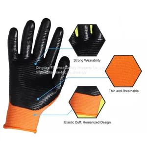 13Gauge U3 Zebra Polyester Liner Nitrile Coated Working Gloves EN388 thumbnail-2