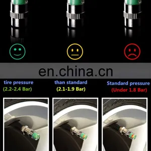 Air Alert Tire Valve Stem Caps Car Wheel Rim Stem Covers With Pressure Indicator Monitor 36PSI/2.4Bar TPMS Valve Caps thumbnail-2