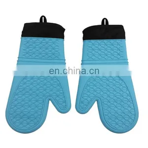 Cheap Price Heat Resistant Gloves With Double Silicone Oven Mitts for Kitchen thumbnail-1
