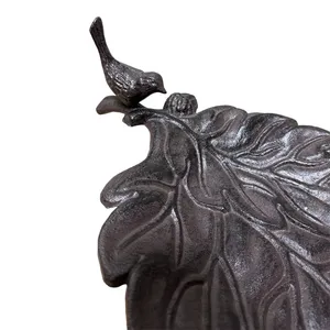 Cast Iron Standing Rustic Parakeet Bird Bath Antique Modern Garden Bird Baths thumbnail-5