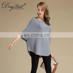 Luxury Pure Cashmere Women's Sweater Half Flare Sleeve Pullover Crew Neck Casual O-Neck Top Solid Style Autumn Season Front Logo thumbnail-3