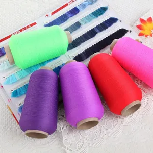 1000 Stock Colors High Stretch Nylon Yarn Hank Dyed Nylon 6 Yarn Low Breakage 40d-200d Nylon Dty Yarn for Elastic and Socks thumbnail-4