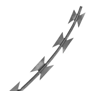 Hot Selling Galvanized Razor Barbed Wire Multiple Types for Construction Use thumbnail-1