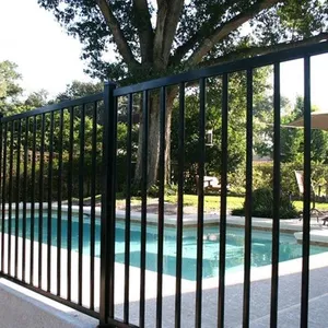 Customized Metal Steel Swimming Pool Fencing Villa Garden Fence Decoration Laser Cut Aluminum Fence Panels thumbnail-2