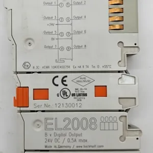 Beckhoff EL2008 EtherCAT Digital Output Terminal 8-Channel 24V DC 0.5A Industrial Automation Module thumbnail-5