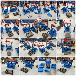 Manual Mobile Cement Brick Making Machine, Portable Egg Laying Machine Produce Interlocking Paver, Hollow Block & Curb Stone Without Pallet thumbnail-2