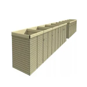 High-zinc Galvanized Defense Barrier Gabion Baskets Can be Folded for Defense Sand Dikes and Welded for Explosion-proof Sand Walls. thumbnail-1
