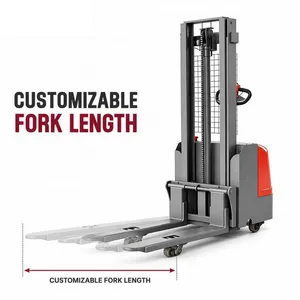Hot Sale 1.5 Ton Walk-behind Electric Stacker 2m/3m/3.5m Lift Lithium Battery Pallet Stacking Equipment thumbnail-1
