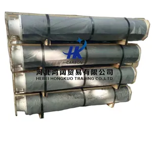 HP Graphite Electrode for EAF Steel Production With Supporting Graphite Nipple Low Resistivity High Mechanical Strength thumbnail-2