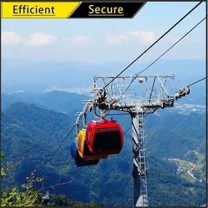 Dq Tourism Ropeway Cable Car Aerial Tramway Cabin Low-Noise Chairlift Weatherproof Seats Alpine Regions Speed Cableway System thumbnail-5