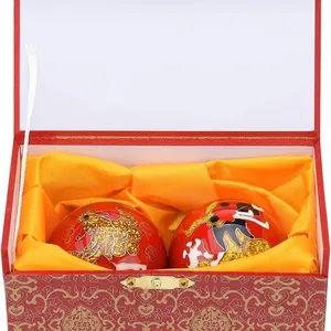 Dragon and Phoenix Baoding Balls. Chinese Health Balls for Hand Therapy, Exercise, and Stress Relief (Medium 1.6 Inch) thumbnail-5