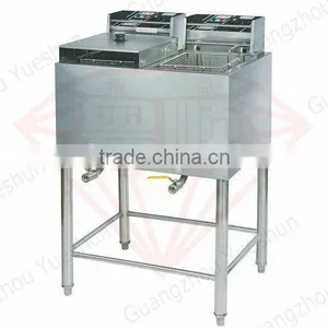 China Factory Wholesale 2 Tank 2 Basket Economical Commercial Electric Deep Fryer thumbnail-2