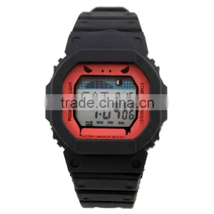 FT1185_RD Red Color Dial LCD Display Plastic Rubber Watch for Kids thumbnail-2