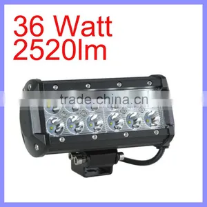 36W 12 LED 2520lm Brightness Aluminum Bracket LED Light Bar Car thumbnail-1
