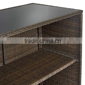 Patio Bar Space Saving Furniture Iron Rattan Chairs Outdoor Rattan Bamboo Chairs thumbnail-5