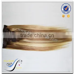 Wholesale Clip in Hair Extension Piano Color Hair 100% Human Hair Clip in Extensions thumbnail-1