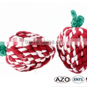 2015 Cotton Rope Plush Strawberry Toy Dog Toys Free Samples thumbnail-1