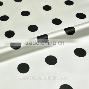 Stretch Satin Printed Silk Fabric Wave Dot Pattern thumbnail-5