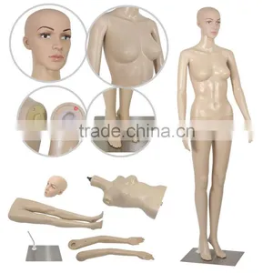 Standing Female 68.9"-32.2"-24"-33.8" Adult Full Body Mannequin Dress Form Base thumbnail-1
