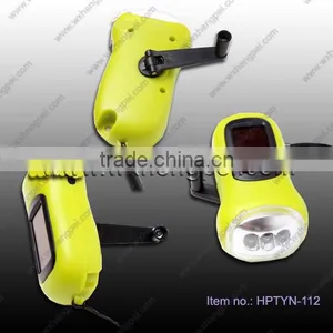 3 Lamp LED Solar Hand Flashlight/solar Torch Flashlight/promotion Flashlight thumbnail-1