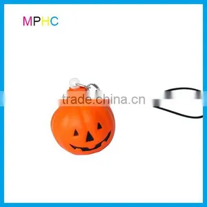 Holloween Promotional Gift Jack o Lantern Pumpkin Stress Reliever Keychain thumbnail-1