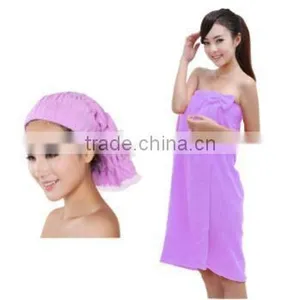 [LJ Towel] Super Absorbent Polyester Microfiber Hair Wraps Towel Drying Bath Spa Head Cap Turban Wrap thumbnail-2