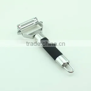 Dual Julienne Rubber Handle Fancy Vegetable Peeler Slicer thumbnail-6