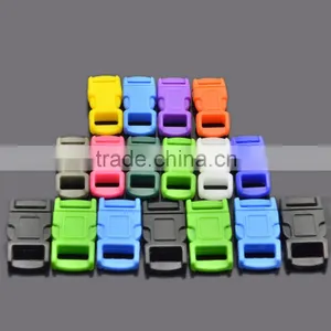 2017 New Paracord Accessories 3/8" 1/4" Colorful Curved Side Release Plastic Buckle for Paracord Bracelet thumbnail-1