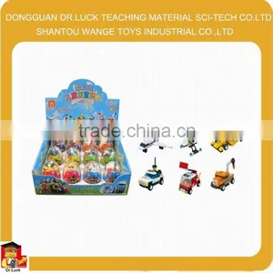 MINI 6 In1 Police Car Fire Car Racing Car Block Set CAPSULE Toy thumbnail-1