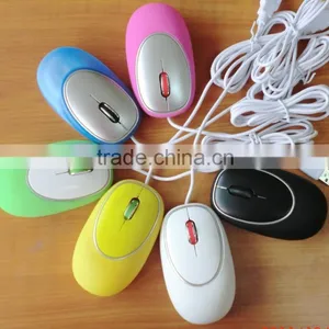 Soft Silicon De-press Wired Optical Computer Mouse thumbnail-1