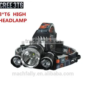 3LED Outdoor Headlight 5mode Headlamp Waterproof High Power Headlight LED Flashlight thumbnail-1